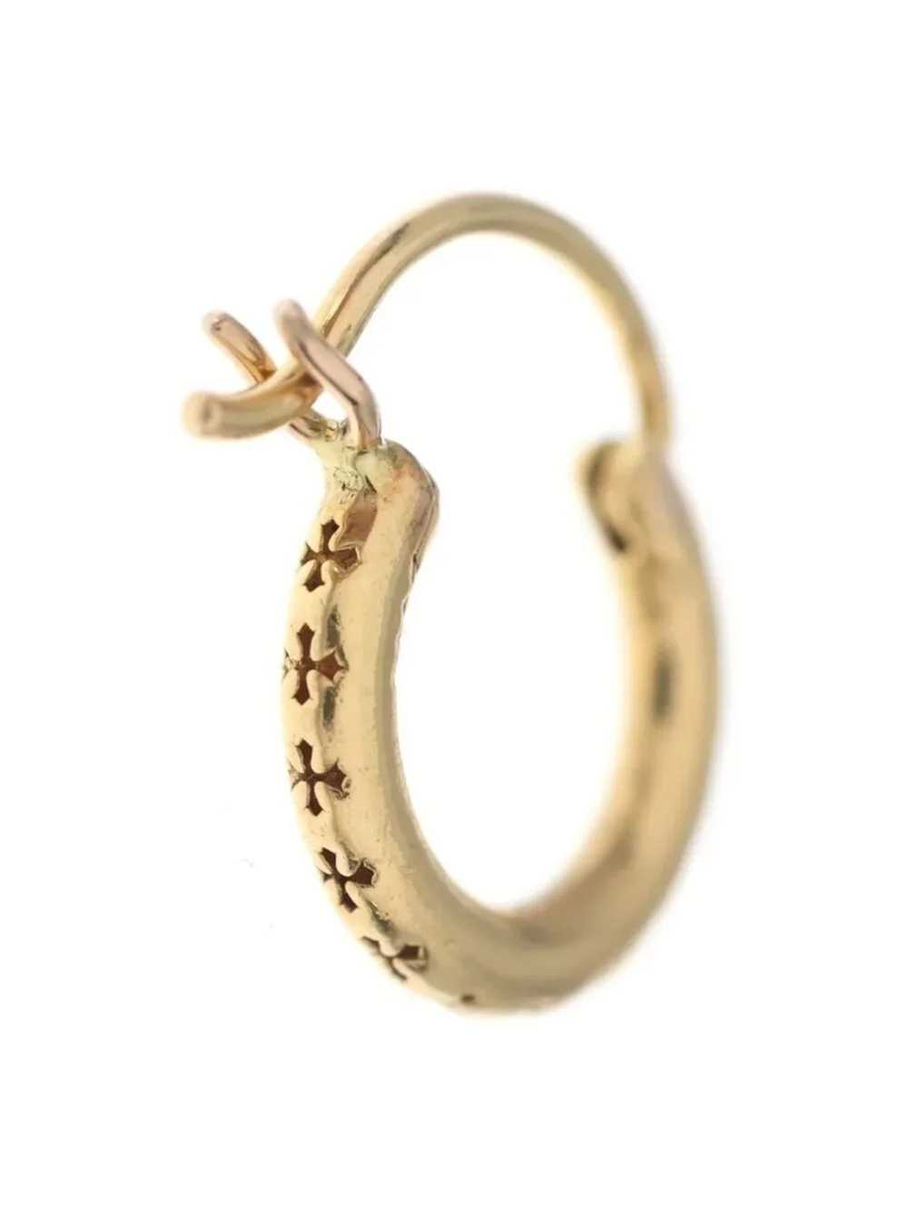 Chrome Hearts 22k Hoop Tfl Small Tfl Earrings Gold